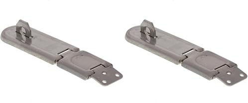 Burg-Wächter Sicherheits-Vorrichtung für Vorhängeschloss, Für flächenbündige Türen, Panzer-Überfalle Edelstahl PMG 80 Ni SB (Packung mit 2)
