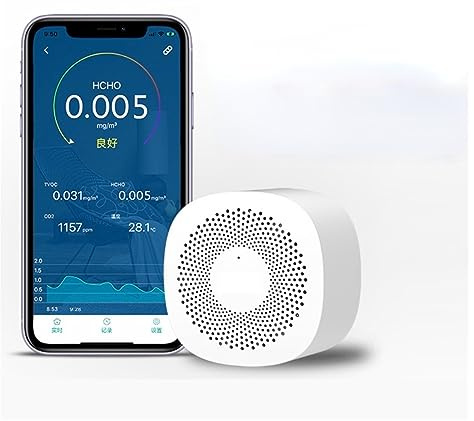 Détecteur De Gaz, CO2 mètre capteur qualité de l'air moniteur testeur téléphone APP moniteur formaldéhyde dioxyde de carbone testeur de température détecteur de gaz