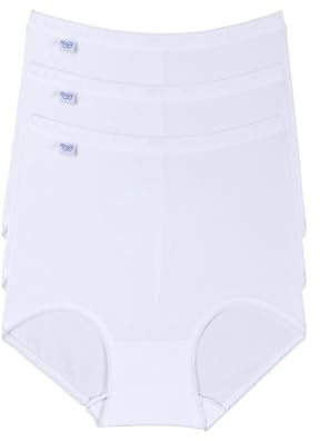 Sloggi Femme Basic+ 3p Basic Maxi Lot de 3 Culotte Taille Basse Femme TR s Confortable Coton Doux et respi, Blanc, 42 EU