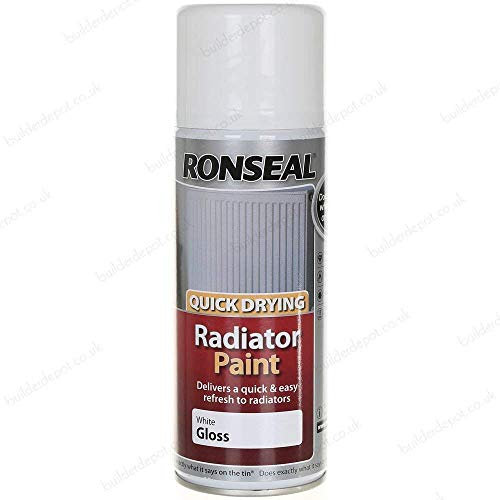 Ronseal Quick Drying Radiator Spray Paint White Gloss 400ml