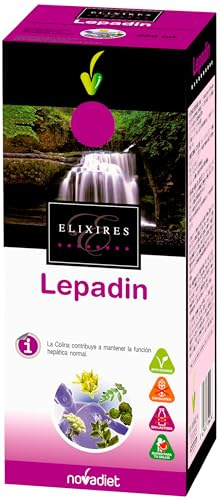 Novadiet - LEPADIN con Mezcla de Hierbas y Plantas - Para la Función Hepática y Digestiva - Para la Mejora Digestiva - Favorece el Apetito - Envase de 250 ml