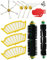 MIRTUX - kit di ricambi per Roomba serie 505 521 510 530 535 545 550 552 555 560 562 564 570 570 571 575 580 581 585. 10 pezzi di spazzole e filtri, compatibili con iRobot. Ricambi e accessori.