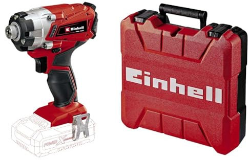 Einhell Akku-Schlagschrauber TE-CI 18/1 Li-solo Power X-Change (Li-Ion, 18V, 0-2300 min-1, max. Drehmoment hart 140 Nm) + Koffer E-Box S35 (für universelle Aufbewahrung von Werkzeug und Zubehör)