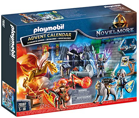 PLAYMOBIL Adventskalender 70187 Kampf um den magischen Stein, Fr Kinder von 5-10 Jahren