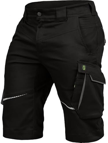 Leibwächter Arbeitsshorts Herren Flex Line – Robuste Cargo Hose mit Taschen – Handwerker Shorts – Berufsbekleidung – Multifunktionshose mit Reflektoren