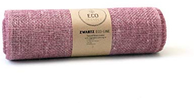 Juteband, Tischläufer, Soft Jute, Natur/Farbig 30 cm breit, 5 m Rolle | Tischband Deko Hochzeit rustikal Natur/Farbig (rosa)