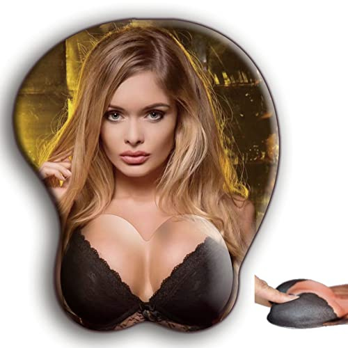 Insider Mauspad mit Silikon Brüste Mousepad mit Handauflage. Anti Rutsch Sexy Maus Pad 3D Mouse Handgelenkauflage für Büro Schreibtisch Brust Kissen