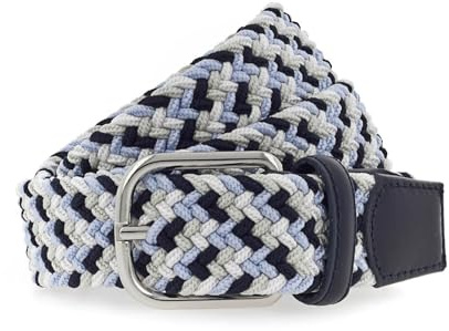 Vanzetti Damengürtel, geflochtenes Textilband mit Leder, Breite: 3,5 cm, 80-105 cm