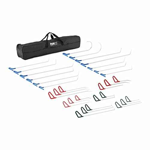 MSW MSW-DA-22 Kit Outils De Débosselage Redressage sans Peinture Carrosserie Tige pour Enlever Les Bosses sur La Voiture (Nombre de tiges : 30, Matériau : Acier allié, Débosselage Rapide)