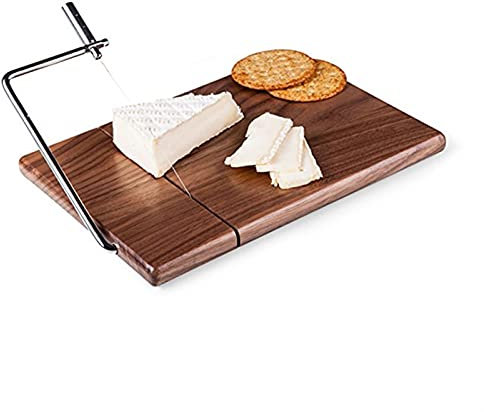 Schneidebrett Holzkäse Slicer Holzkäseschneider mit haltbarer Draht Schneidebrett Hackblöcke mit 1 austauschbaren Drähten Backenwerkzeug Schneidbrett