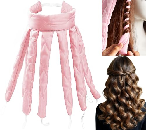 Heatless Curlers Headband Curlers Cheveux Octopus Curlers Curlers Curlers Nuit Boucler Sans Chaleur Pour Cheveux Longs Moyens, Ruban De Soie Bigoudis Bandeau Vagues Pour Femmes Filles - Rose