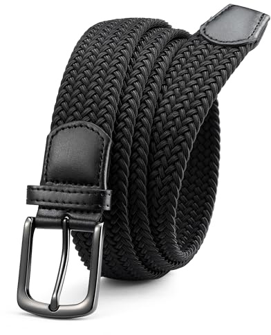 CHAOREN Elastic Belts for Men - Elasticated Belt Men 1 3/8 for Golf Trousers - Tight Performed Stretch Belt