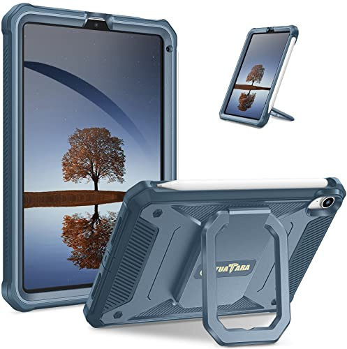 Fintie Stoßfeste Hülle für iPad mini 7 (A17 Pro) 2024/ iPad mini 6 Generation 8,3 Zoll, [Tuatara Magic Ring][360-Rotating] Multifunktionale Stand mit Griff Schutzhülle mit Displayschutzfolie, Navy
