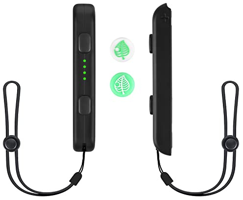 DLseego Dragonne Joy-Con Compatible avec Nintendo Switch,Manette Switch Accessoires Compatible avec NS Switch Sport Game,1 Paire Joy-Con Gamepad Poignée avec 2 Capuchon de Joystick-Noir