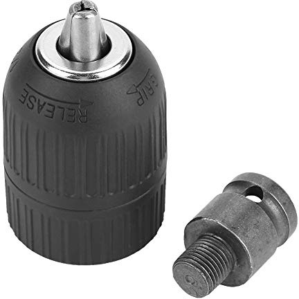 Glomora Schnellspannbohrfutter, Bohrfutter Adapter 2-13mm 1/2 Zoll 20UNF Mit 1/2 Zoll Bohrfutter-Adapter für Handbohrmaschinen