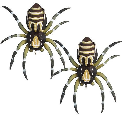 Weiche Angelköder, Tawny Spider Angelköder, weicher Gummi, Barschköder für Hecht, Forelle, Zander (2 Stück)