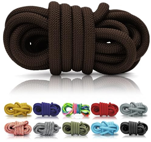 Ganzoo PPM Seil 5 m am Stück, 8 mm geflochten, Dunkelbraun, Polypropylen Multifilem Tauwerk für Takeln, Flechten, Knoten, vielseitiger Zuschnitt für Hundeleine, Halsband, Armband, DIY