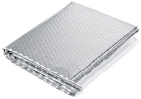 Isolierfolie Dämmfolie Doppelschicht Aluminiumfolie Blasenfolie Heizkörper-Reflektorfolie Isolierungsfolie Dachisolierung Reflexionsfolie für Heizkörper Dach Boden Wand Wärmehaltung Hühnerställe ( Siz