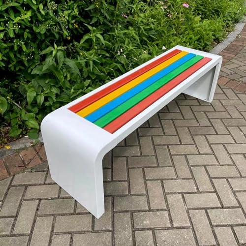 LUVEQLSIT Gartenbank Teakholz | Holzbank mit Lehne | Sitzbank Bank Wetterfest | Sitzbank Teak massiv & wetterfest für Garten Balkon Terrasse | Parkbank zum Relaxen (Color : B, Size : 120cm/47.2in)