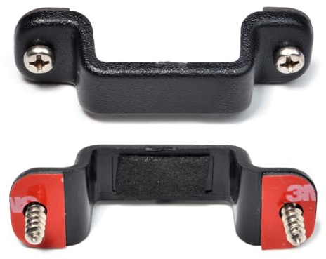 UAYESOK Walkie Talkie Mikrofon Halterung, Funkgerät Lautsprecher Mikrofon Halter mit selbstschneidender Schraube und mit 3M-Kleberücken für Baofeng Kenwood Motorola Hytera Midland Quansheng (2 St.)