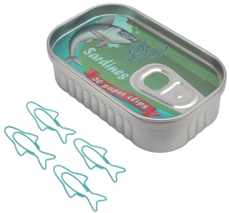 Niedliche Büroklammern Im Fisch-Design, Blau und Wassergrün, Abgerundete Kanten, Aufbewahrungsbox, Vielseitig Einsetzbar
