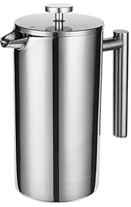 XaEjNzwDT Théière en Fonte Bouilloire sifflante Presse française en Acier Inoxydable 304 de 3,5 litres, cafetière avec Filtre, théière à Double Isolation.(Color:8L)