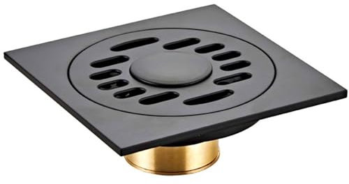 SHUGUANG Bodenablauf Messing Duschrinne Schwarz Bodenablauf Keller 10cm*10cm Duschabfluss Einfach Bodenablauf Dusche Kann an Das Wasserauslassrohr der Waschmaschine Angeschlossen Werden