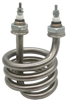 HKVTVCYPYA 220V/380V Electric Water Distiller Heating Heater Element 2.5KW/3KW/4.5KW Spiral Stainless Steel Immersion Heater Pipe(220V 201SS,4500W 80mm M16)