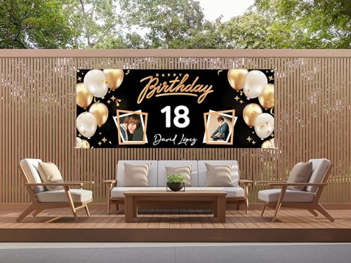 Photocall en Lona Feliz Cumpleaños Personalizado | 300x120cm | Photocall Económico y Original | Decoracion para Eventos o Celebraciones puntuales