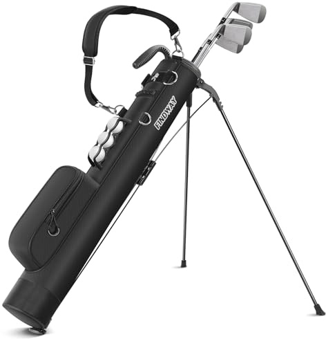 Findway Golf Bag, Golf Stand Tragetasche mit Riemen, Leichter Einfach zu tragen und haltbare Pitch n Putt Golftasche für die Driving Range, Par 3 und Executive Plätze, 80 cm Hoch