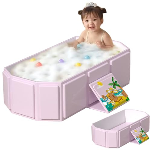 1PC Foldable Baby Bathtub, Portable Baby Bathtub with Non-Slip Base for 0-8 Years Old Children, Multifunctional Easy Storage for Small Spaces.