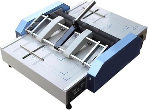 ERSINIAN Agrafeuse-plieuse électrique pour Livres, relieuse Automatique à Plat avec déflecteur de positionnement Amovible pour brochures, manuels et Invitations