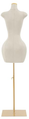 Mannequin de couture féminin - Hauteur réglable (150-210 cm) - Pour vitrines, boutiques et expositions de vêtements - Look blanc moderne - Modèle amovible