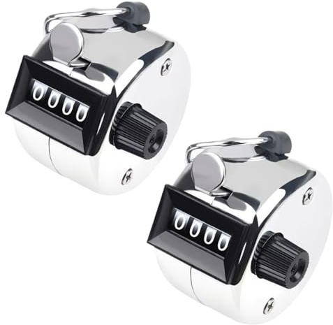 2PCS Hand Tally Clicker Counter with 4-Digit Display with Easy Operation