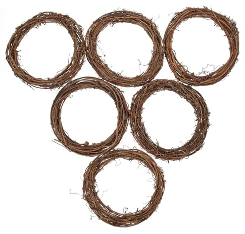UPKOCH Papagei Spielzeug 6 Stück Vogelständer Mit Rattanringen Für Balancierspielzeug Im Käfig Geeignet Für Sittiche Und Papageien