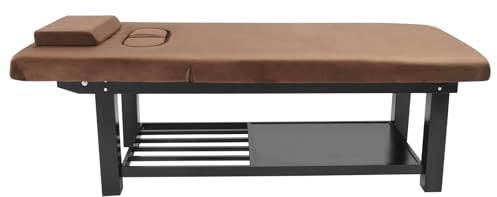 C-Juzarl Massageliege 190x80x62cm Massagetisch mit Vierbeinige Stütze -Massagebank Massagebett bis 300 kg Belastbar für Spa, Salon (Braun)