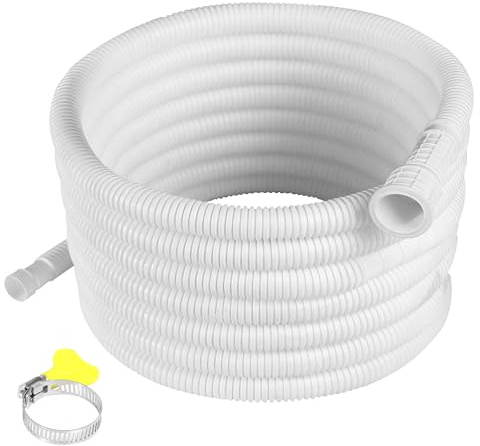 16.5FT Portable Dehumidifier DrainHose - Cuttable Rubber Adapter & Clamp, Flexible Universal AC Replacement Hose Kit