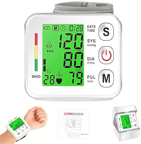 Gobesty Wrist Blood Pressure Monitor, Adjustable Blood Pressure Monitors Wrist, Blood Pressure Machines with Voice Broadcast, 99x2 Reading Memory, Wrist BP Monitor for Adult Elder at Home Travel