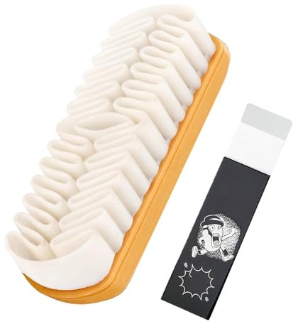 KNUIUYY Kit de Brosses à Chaussures pour Daim, Brosse à Daim en Crêpe avec Gomme de Nettoyage, Kit de Nettoyage pour Daim et Nubuck