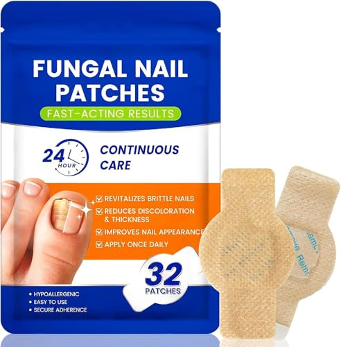 Fungal Nail Patches,32Pcs Toenail Fungus Treatment Extra Strength,Nail Fungus Treatment Patches for Toenail and Fingernails Toe Nail Fungal Treatment Pads,Gentle & Safe