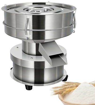 Automatische Pulversiebmaschine, elektrisches Vibrationssieb, 1350 U/min Edelstahlsieb für Mehl, Mungbohnen, Reis