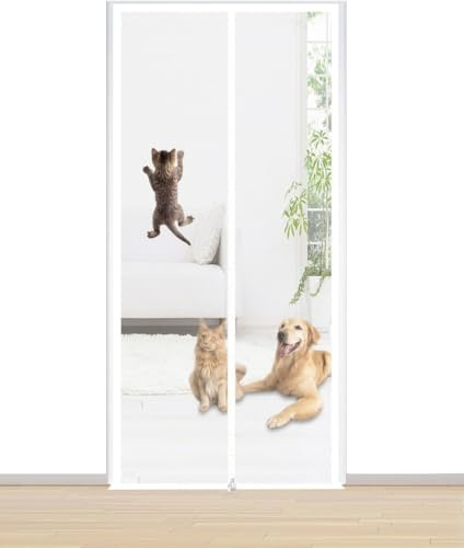 Zanzariera per gatti, Porta zanzariera for gatti bianca di varie dimensioni(90x205cm)