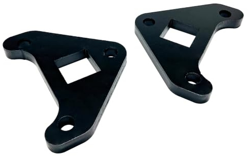 Heavy Duty 1/2 Steel Drive Motor Reinforcement Brackets (2-Pack) - Weld-On Track Motor Flange Plates with Tie-Down Slots for 1-2 Ton Chinese Mini Excavators