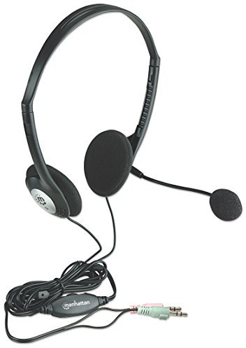 Manhattan Stereo Headset (integrierte Lautstärkenkontrolle) sehr leicht schwarz 164429