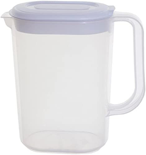 Whitefurze Carafe avec couvercle Conservation de nourriture au réfrigérateur 1,5 l 7,8 x 7,64 x 3,15 cm