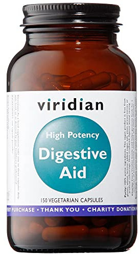 Viridian - High Potency Digestive Aid, 150 Caps | Broad-Spectrum Enzymes with Betaine HCl, Ginger & Peppermint | Gut Health & Nutrient Absorption | Vegan & Kosher | Nutritionist Formulated