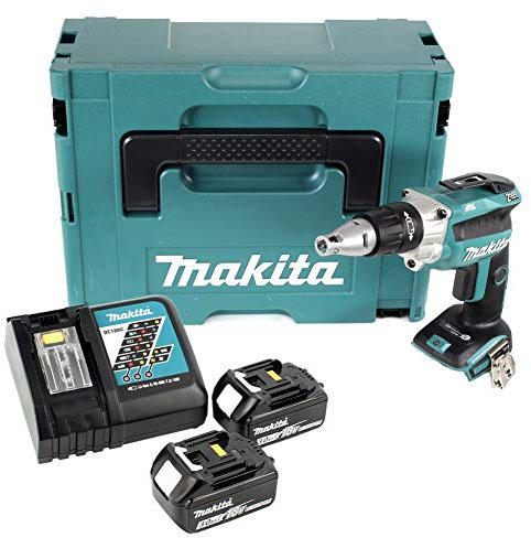 Makita DFS 250 RFJ Akku Trockenbauschrauber 18 V Brushless + 2x Akku 3,0 Ah + Ladegerät + Makpac