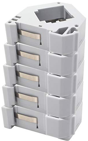 1aTTack.de Adaptateur rail DIN Adaptateur rail DIN pour module Keystone Réseau Keystone RJ45 Cat6 Cat7 Cat8 Antenne audio Chinch Rail DIN 35 mm avec ressort de terre blanc 5 pièces