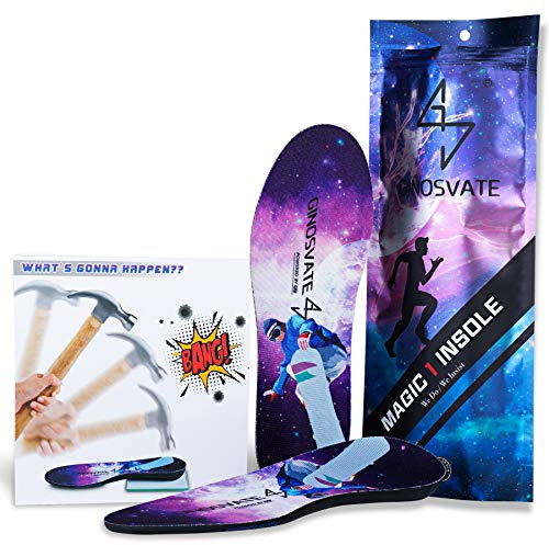Absorbs 70% of Impact Energy Effectively,Boot Insoles for Men Work,Shock Absorbing Insoles for Women,Heavy Duty Support,Best Gifts for Dad/Mom L Purple