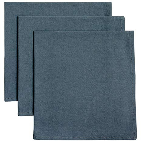 GARIELLA® Stoffservietten im 3er-Pack, 100% Baumwolle, Dunkelgrau, 45x45 cm, rundum eingesäumt, hochwertige Gastronomiequalität, Anthrazit